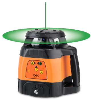 geoFENNEL H+V-Rotationslaser FLG 245HV-GREEN TRACKING im SET mit Empfänger FR 77-MM Tracking