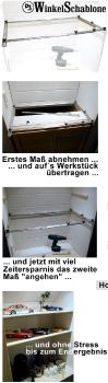 Treppen-WinkelSchablone (in Box) optional Holzkasten