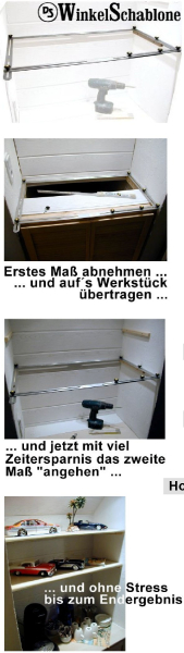 Treppen-WinkelSchablone (in Box) optional Holzkasten